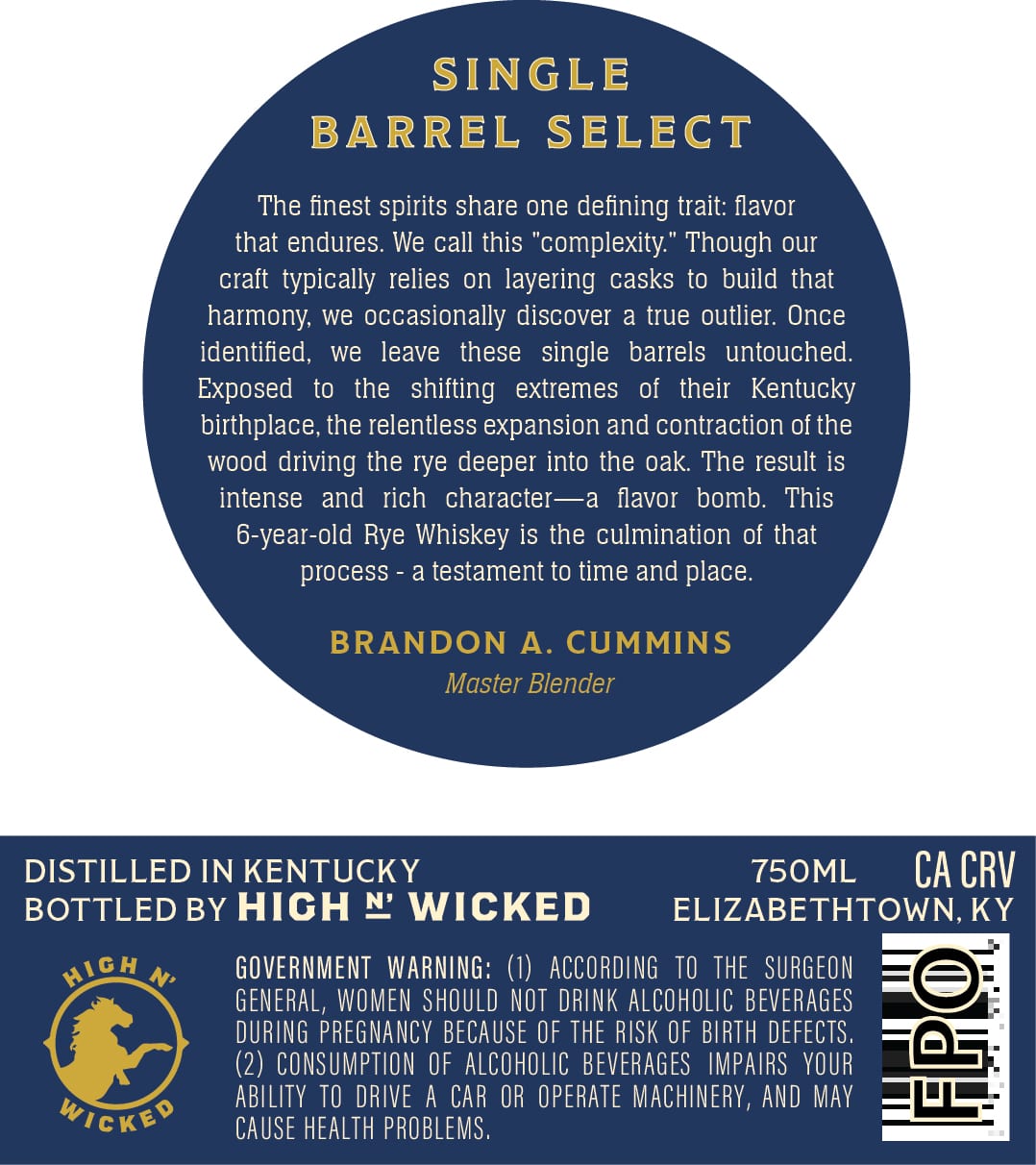 Wahoo Single Barrel Select label image 3