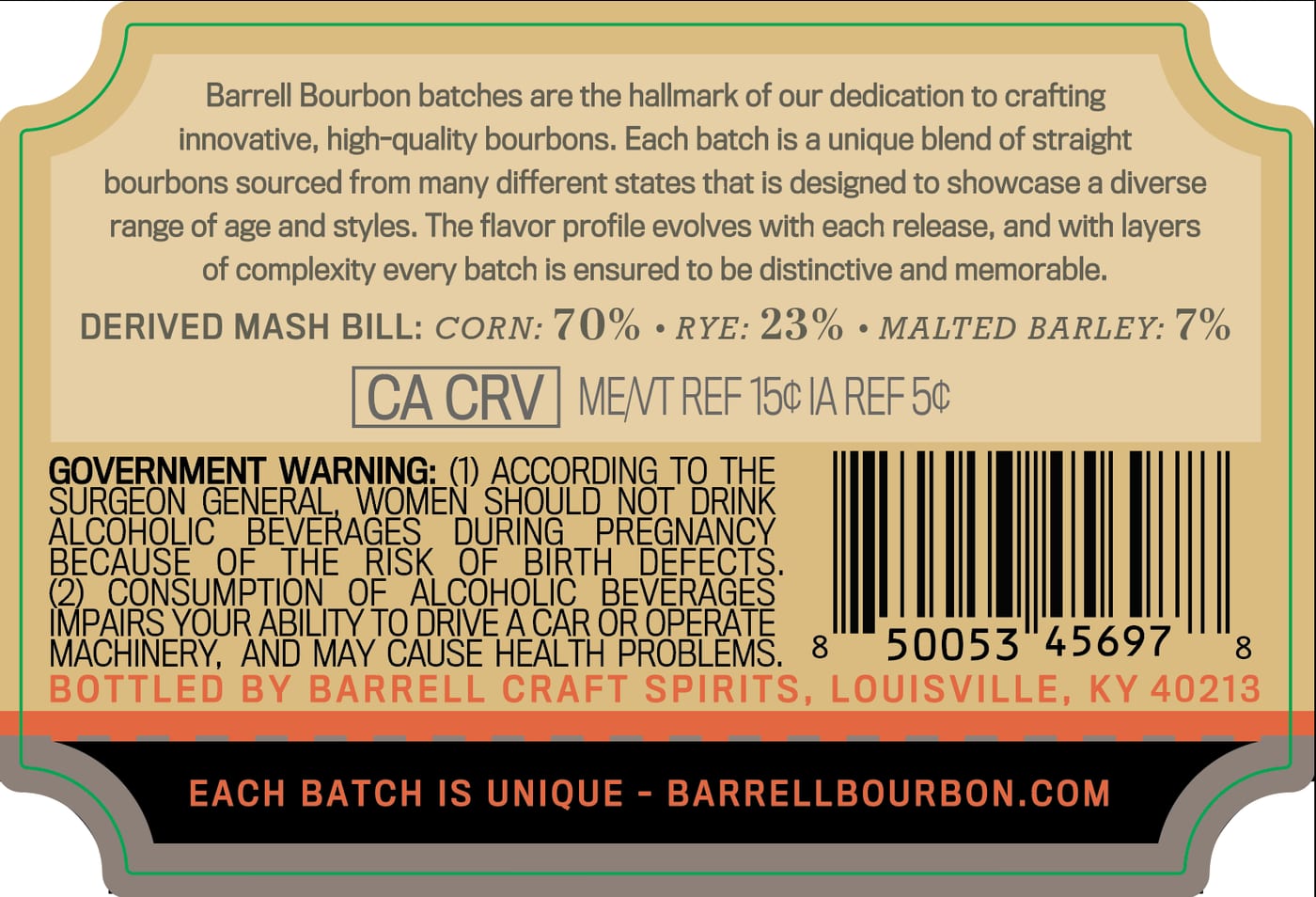 Barrell Bourbon label image 2
