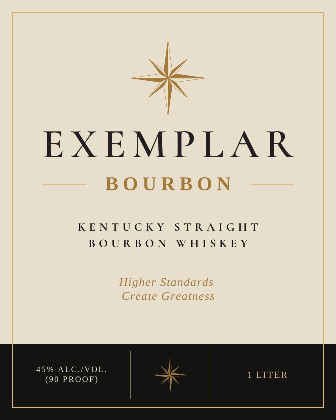 Exemplar Bourbon label