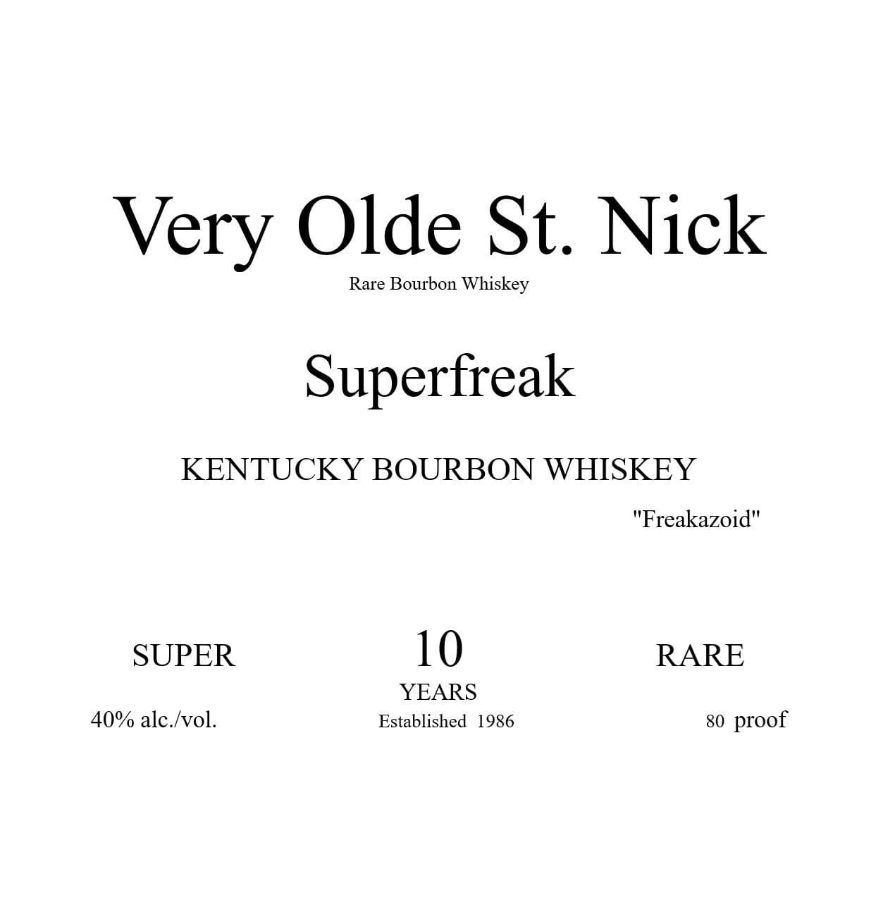 Very Olde St. Nick label