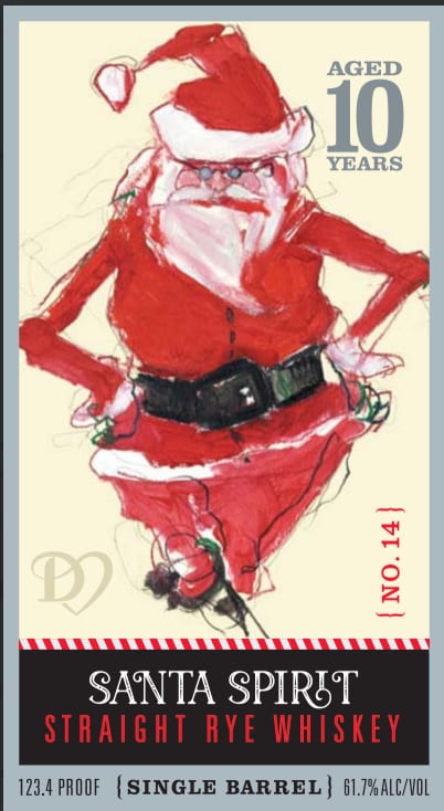 Santa Spirits label