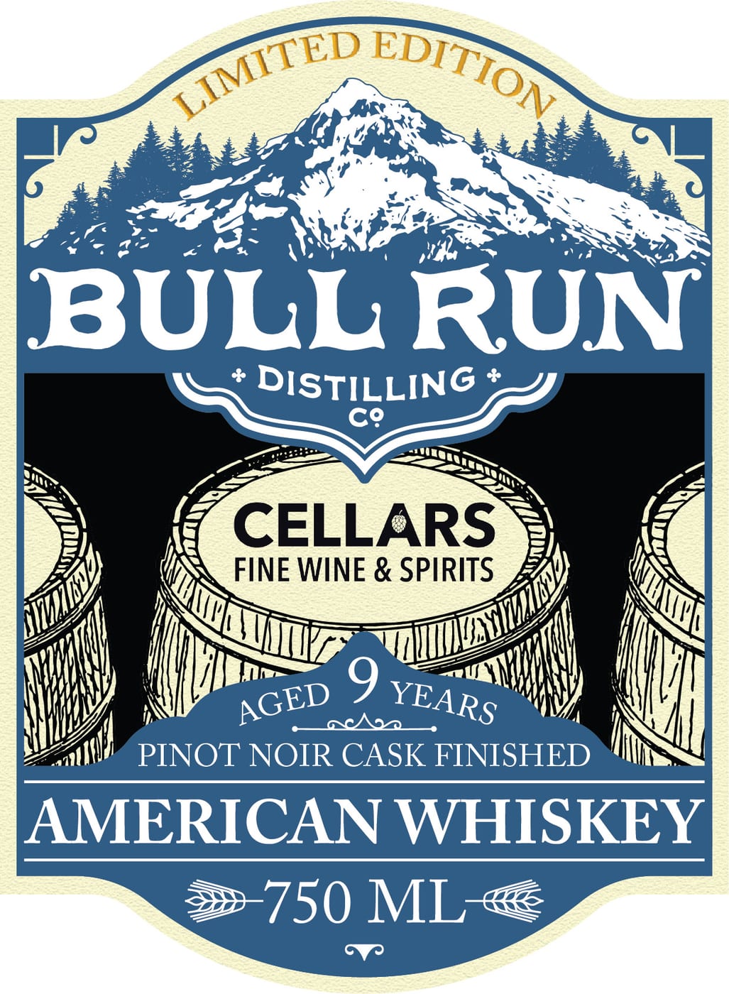 Bull Run Distilling CO. label