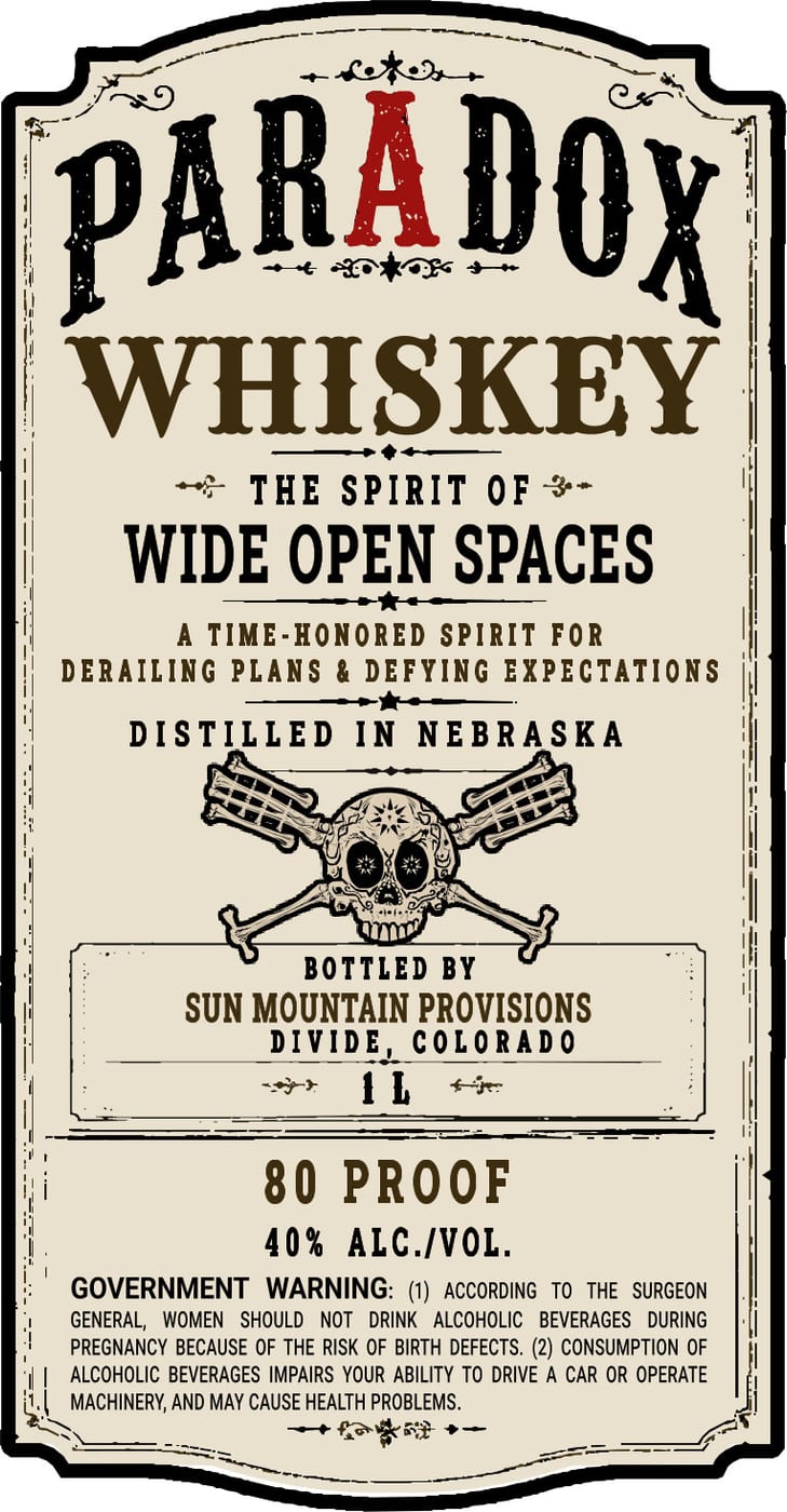 Paradox Whiskey label