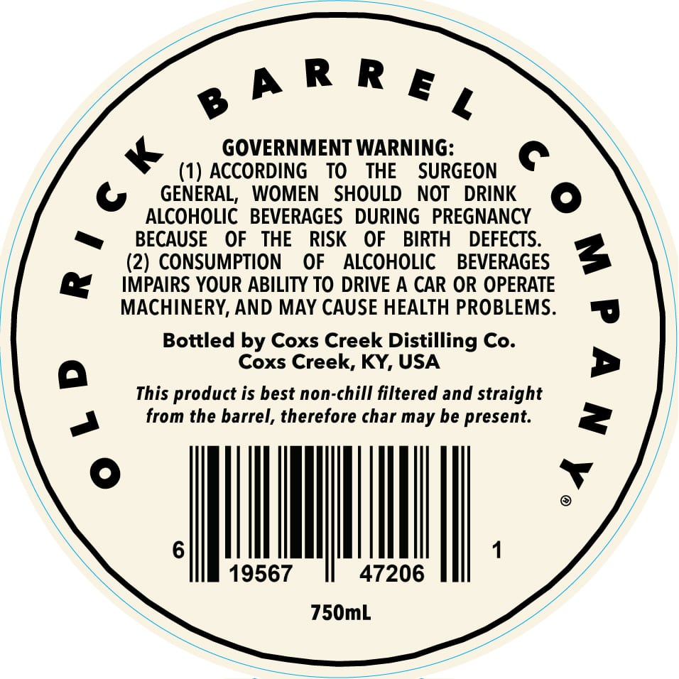Old Rick Double Oaked Rare Cask label image 2