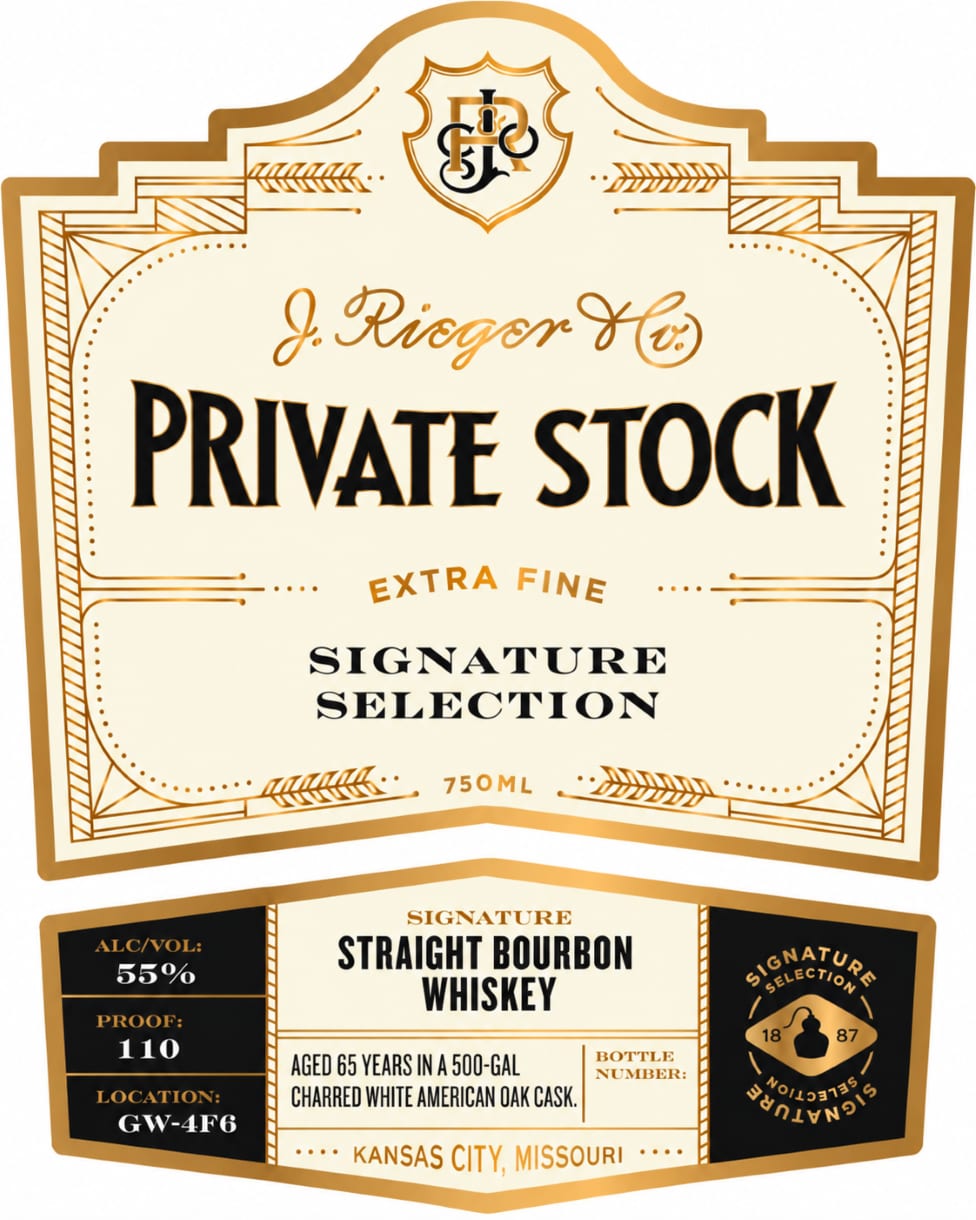 J. Rieger & CO. Private Stock label