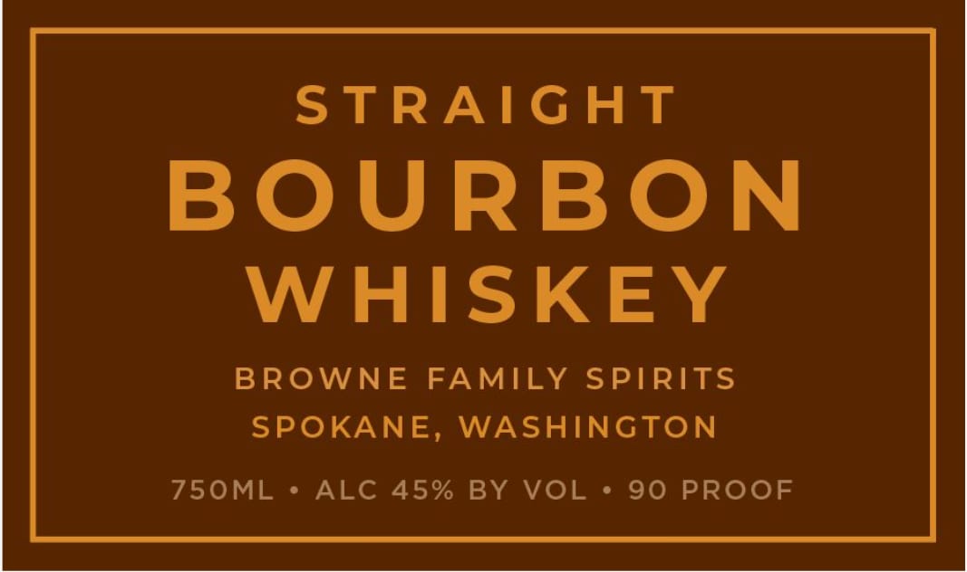 Browne Family Spirits label