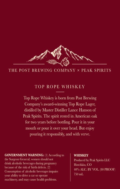 Peak Spirits label