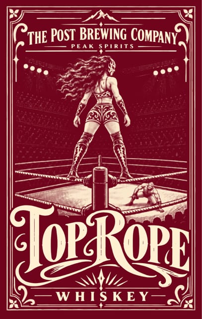 Peak Spirits Top Rope Whiskey label image 2