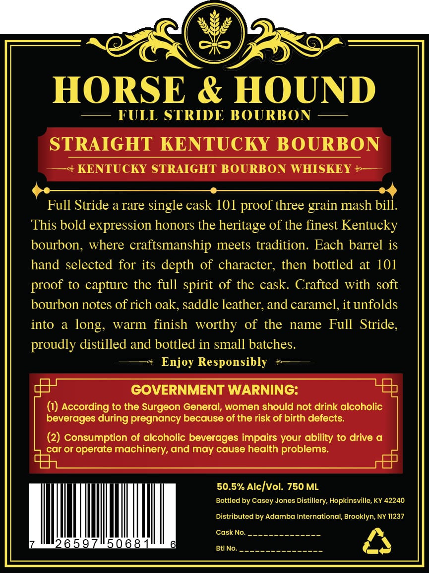 Horse And Hound label image 2