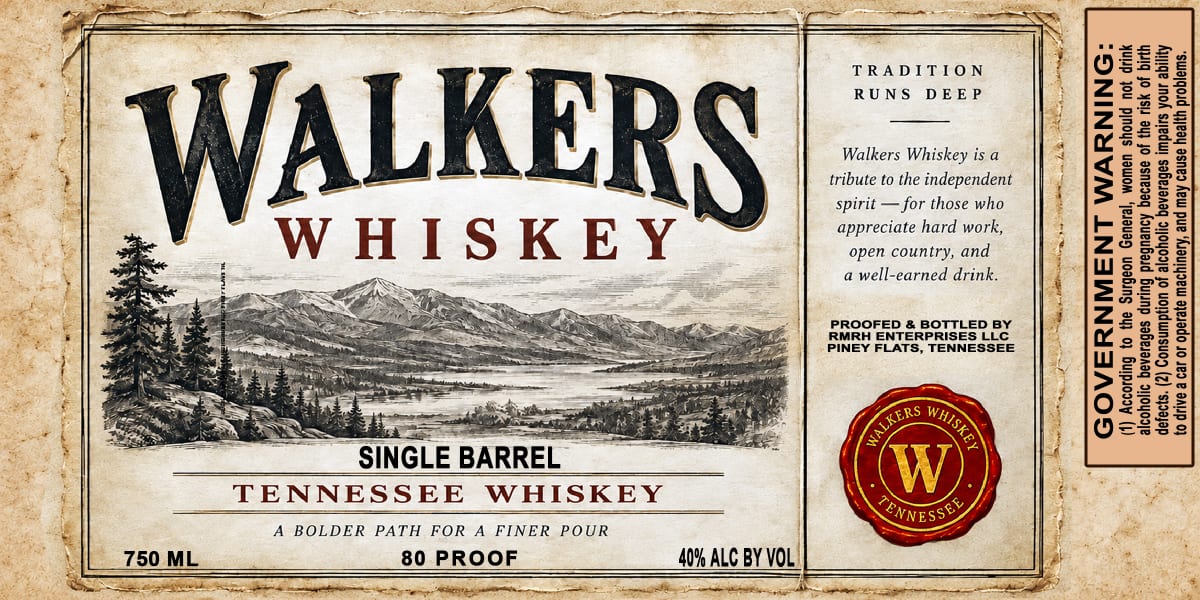 Walkers Whiskey label