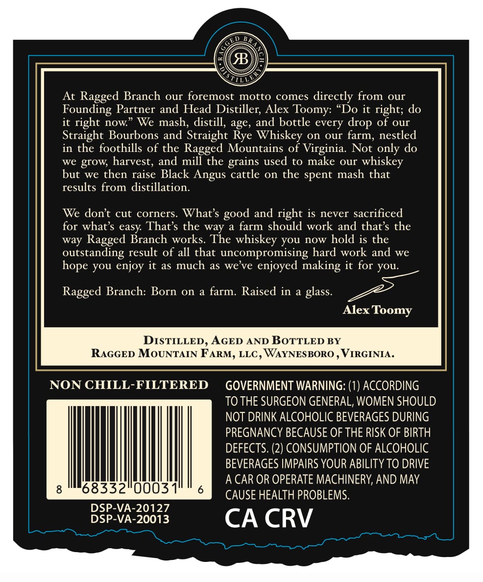 Ragged Branch Signature Bourbon label image 2