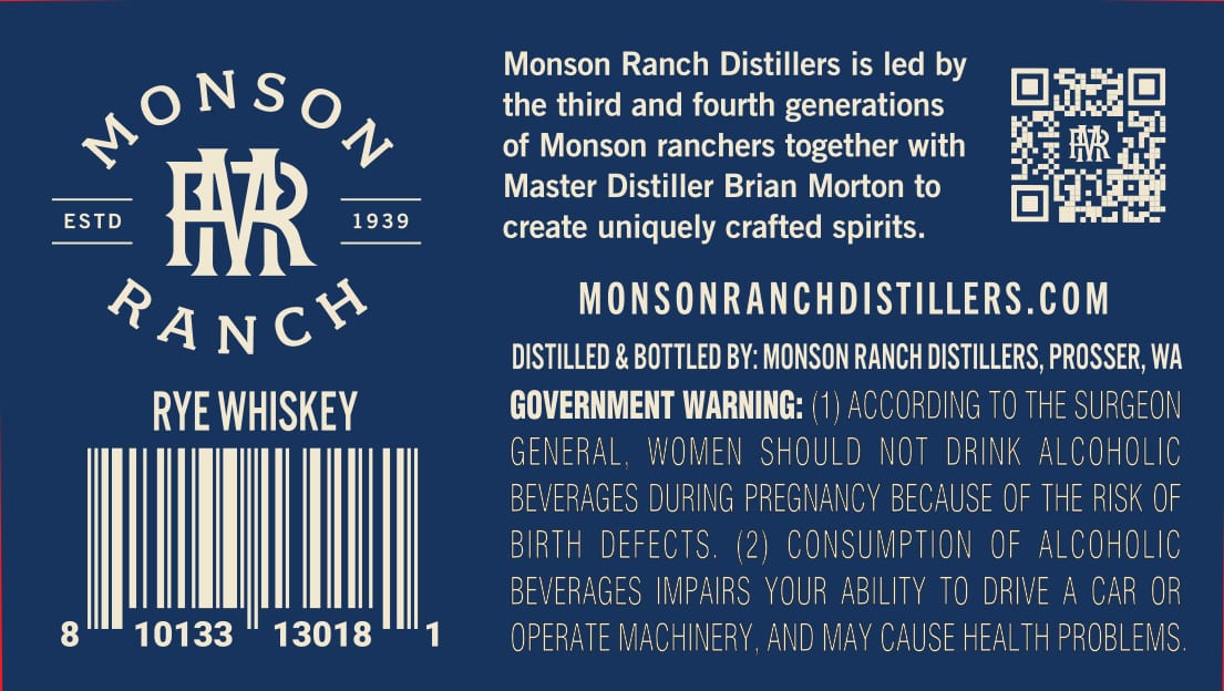 Monson Ranch Distillers label image 2