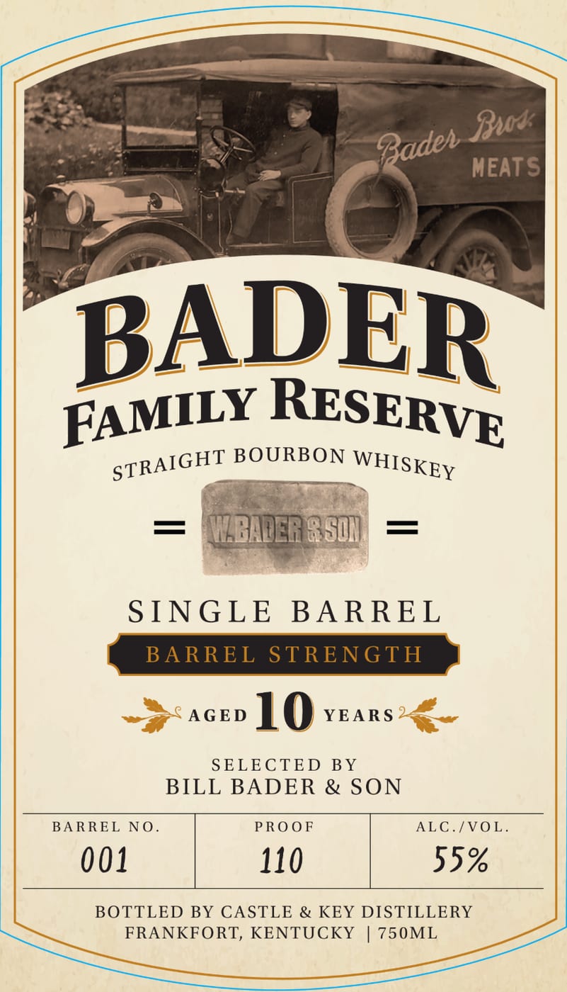 Bader Family Reserve label