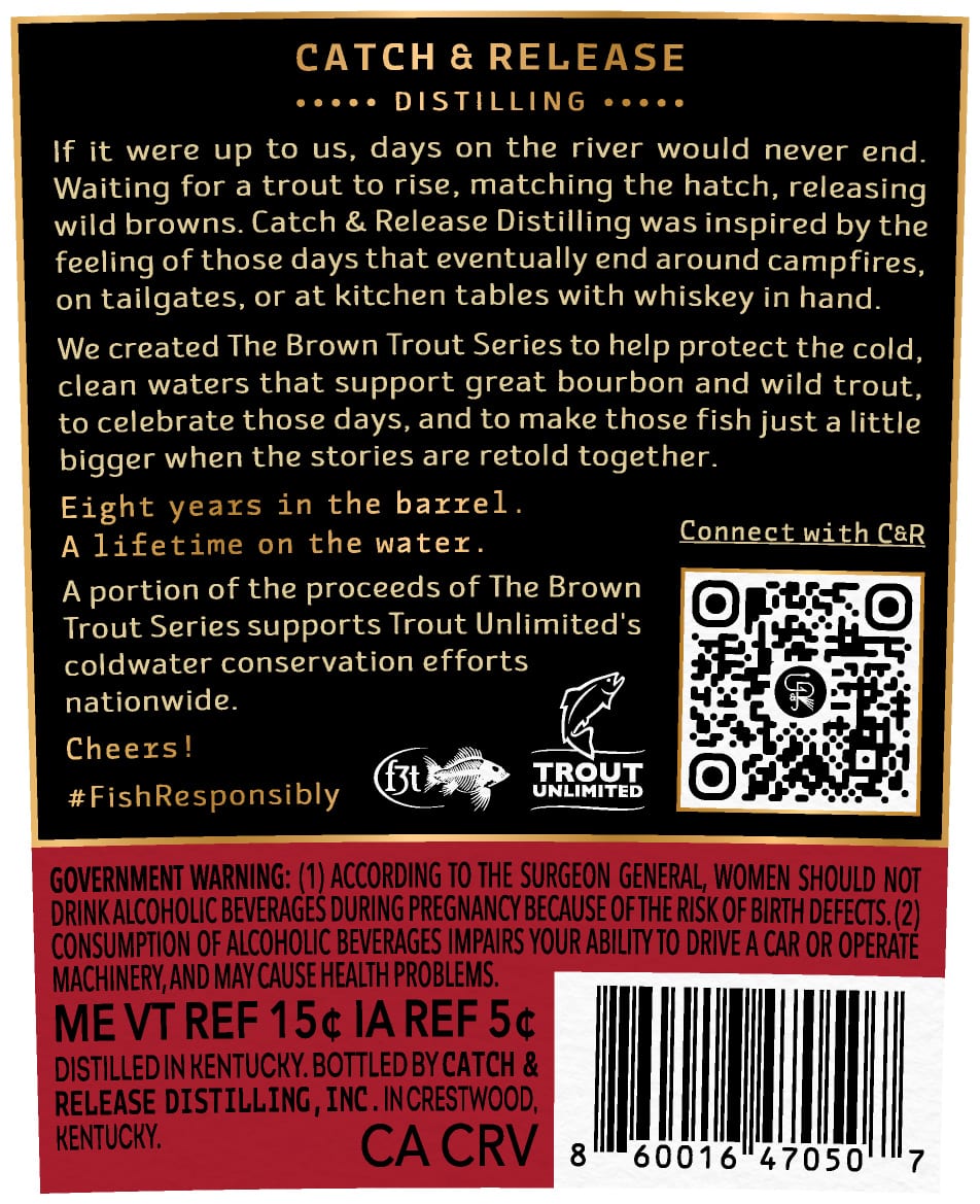Catch & Release Brown Trout label image 2