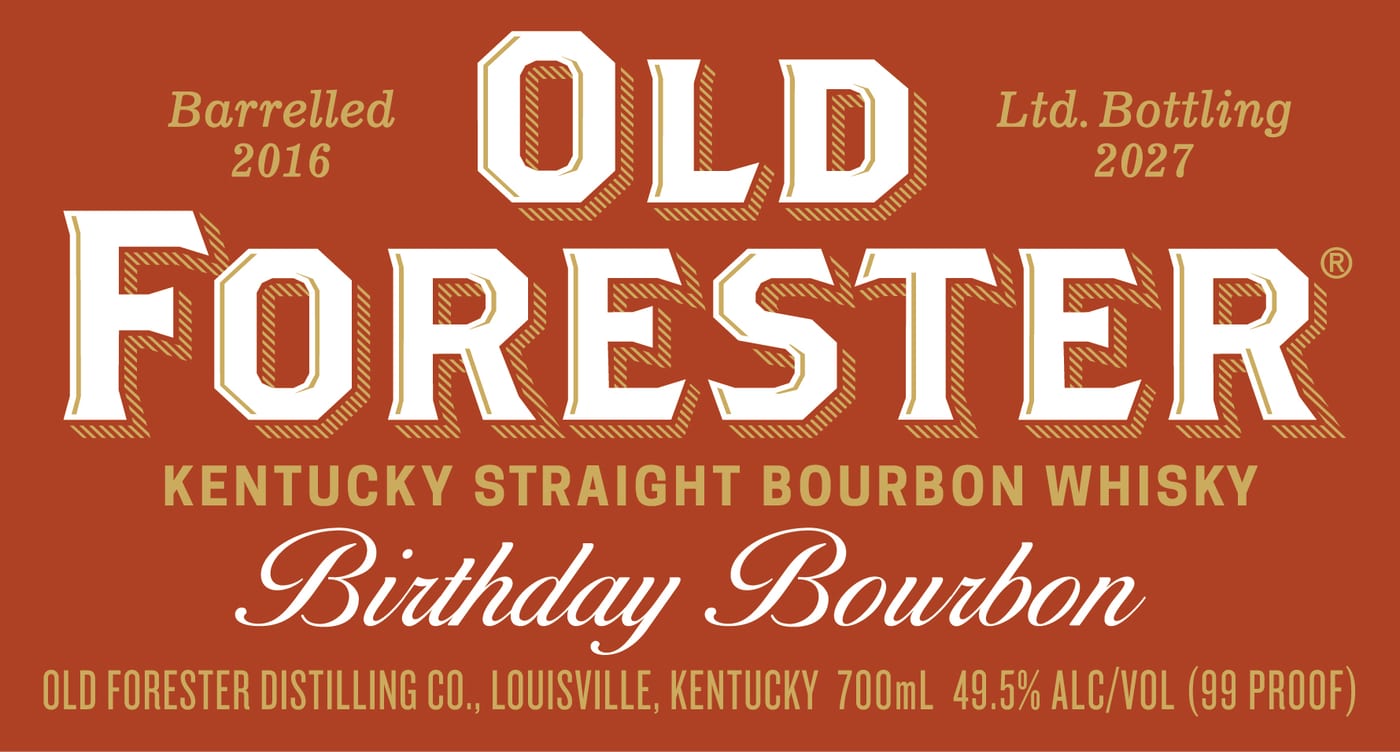 Old Forester label