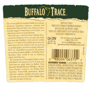 Buffalo Trace label image 3