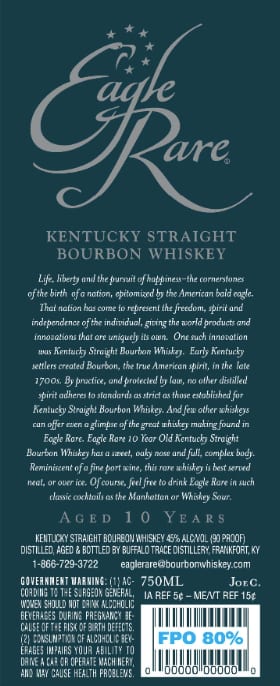 Eagle Rare Aged 10 Years label image 2