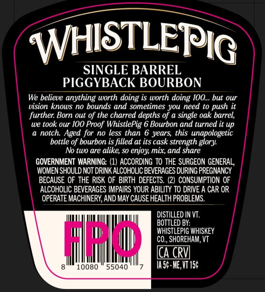 Whistlepig label image 4