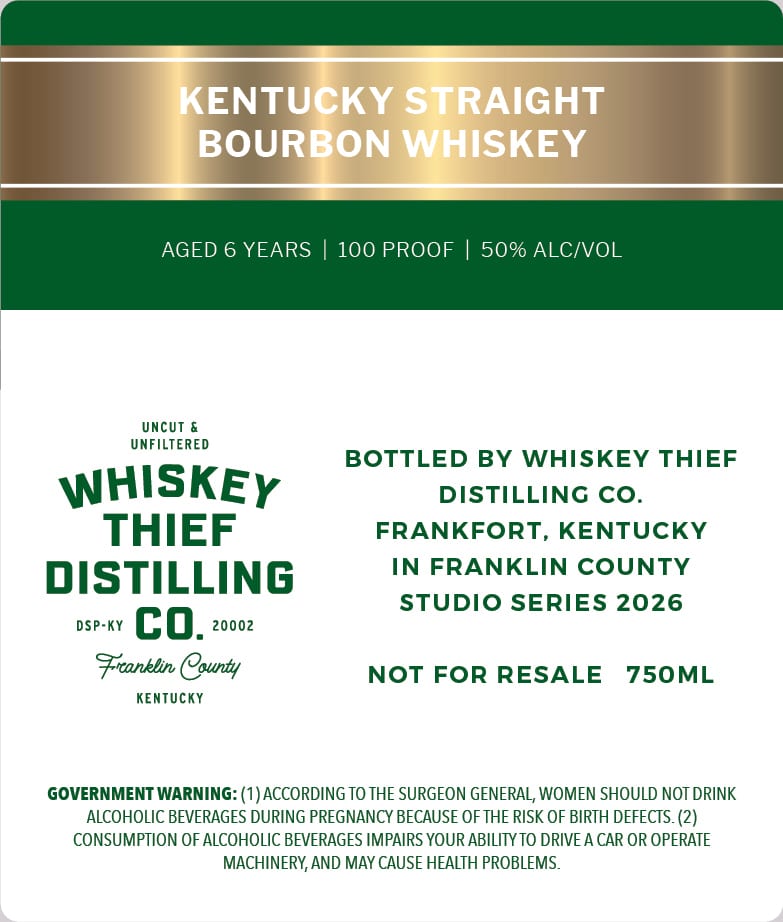 Whiskey Thief Distilling CO. label image 2