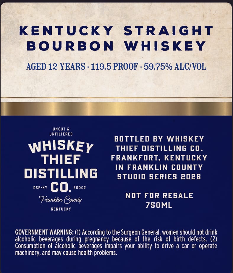 Whiskey Thief Distilling CO. label image 2