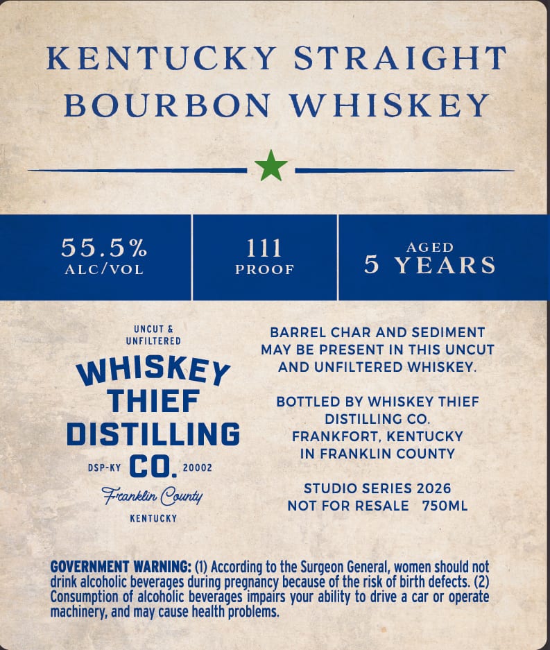 Whiskey Thief Distilling CO. label image 2