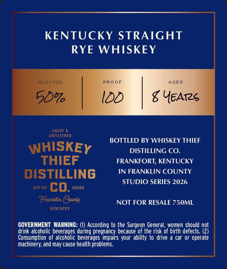 Whiskey Thief Distilling CO. label image 2