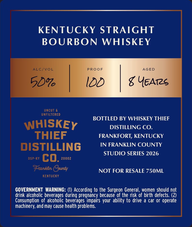 Whiskey Thief Distilling CO. label image 3