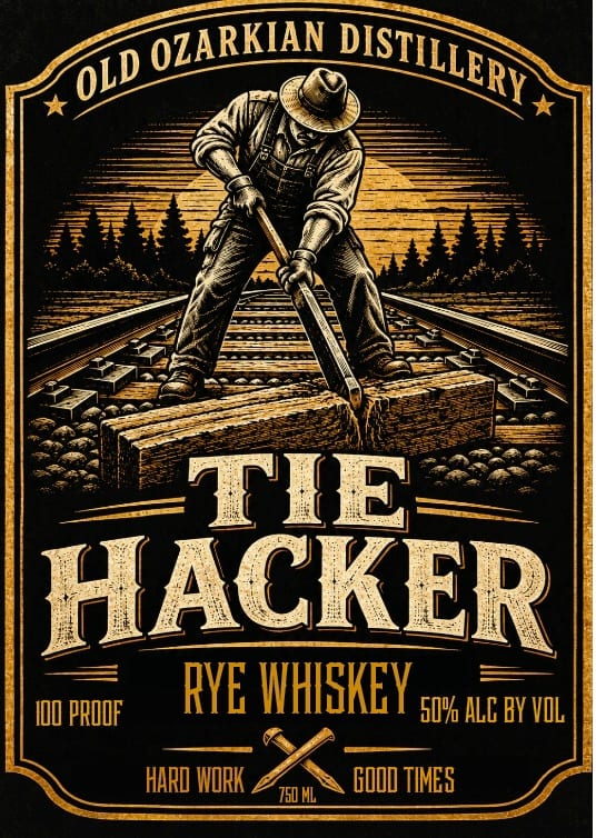 Old Ozarkian Distillery label