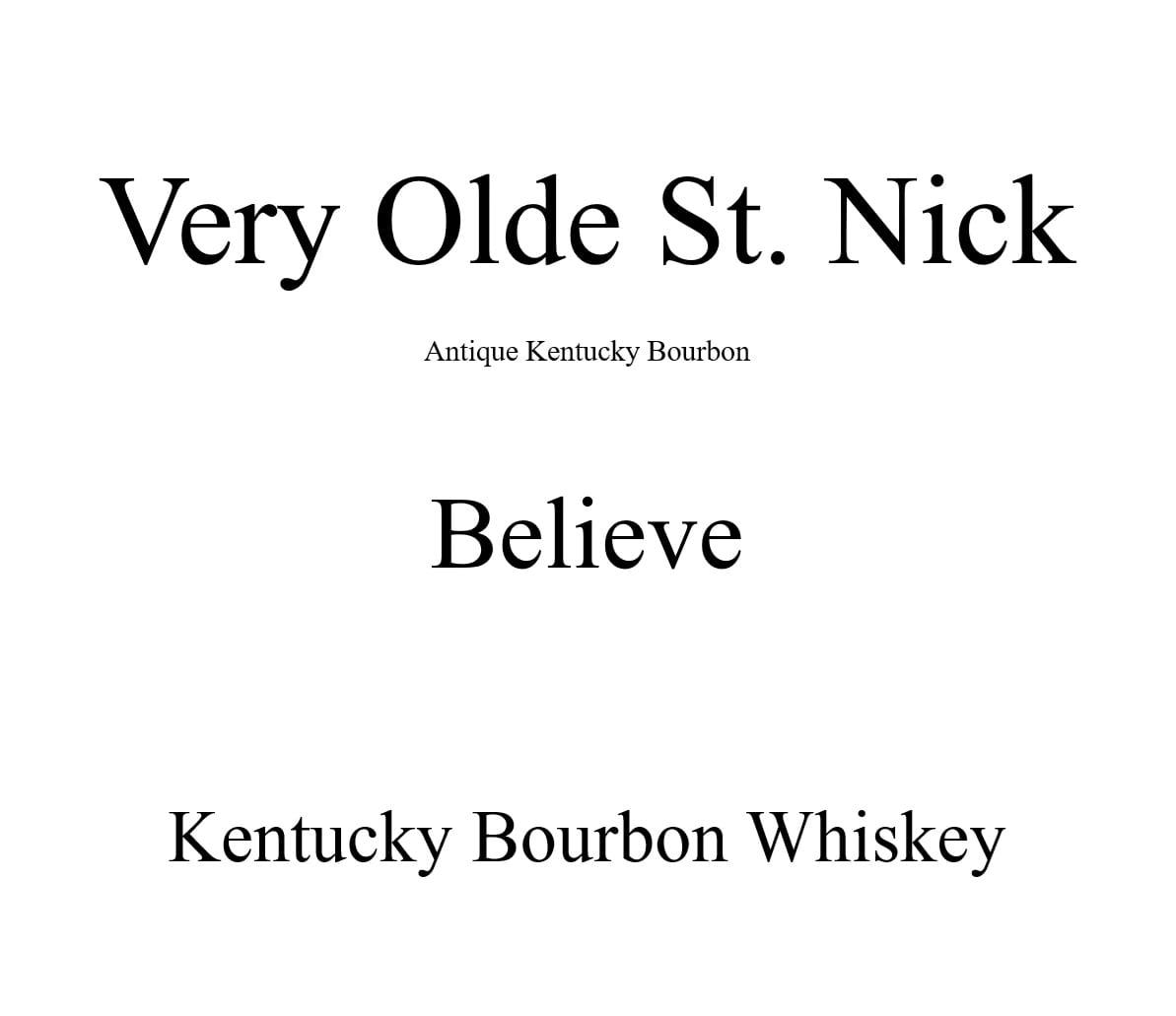 Very Olde St. Nick label