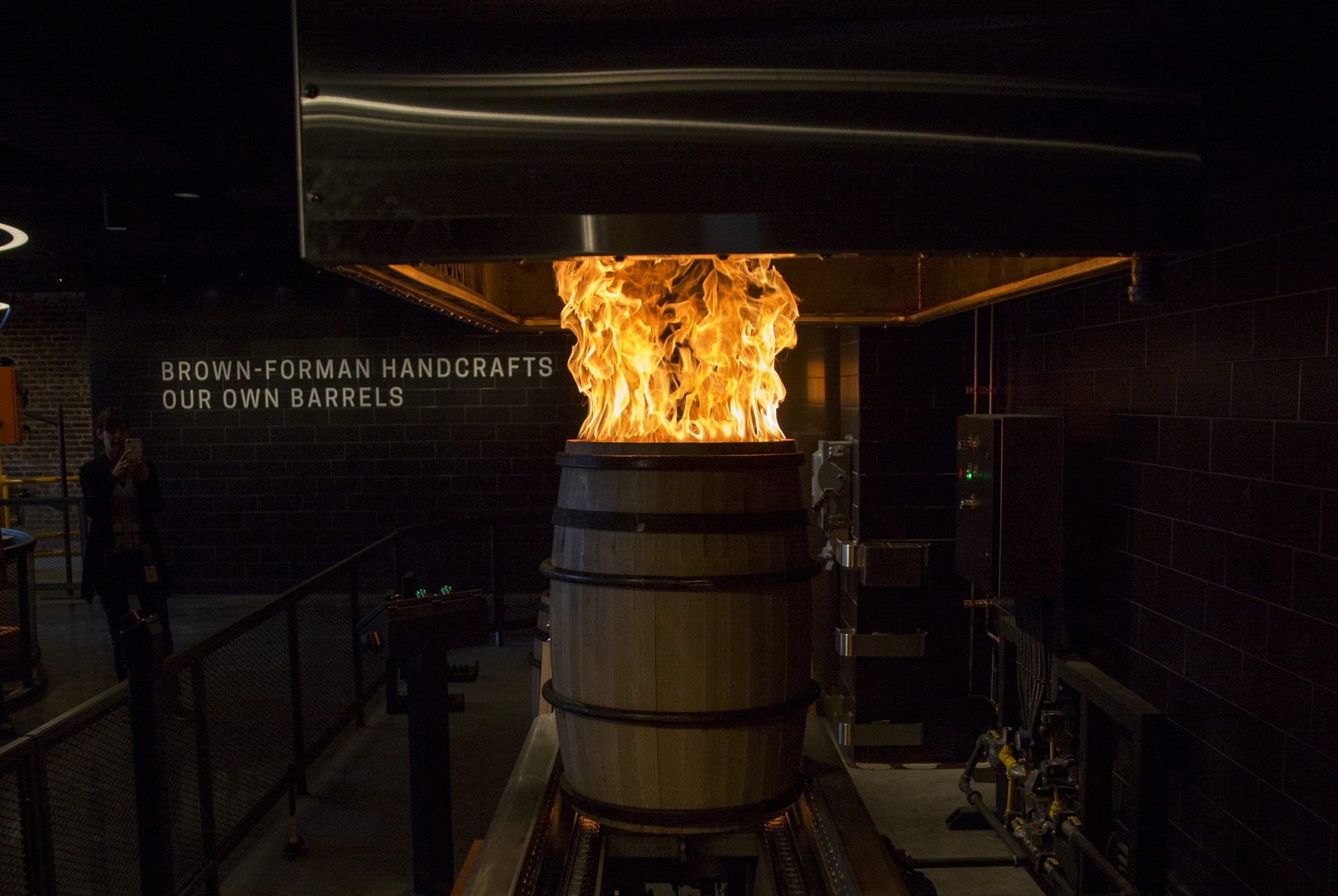 Barrel firing at the Old Forester Distillery